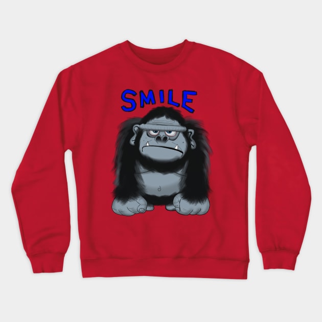 Smile Crewneck Sweatshirt by wolfmanjaq